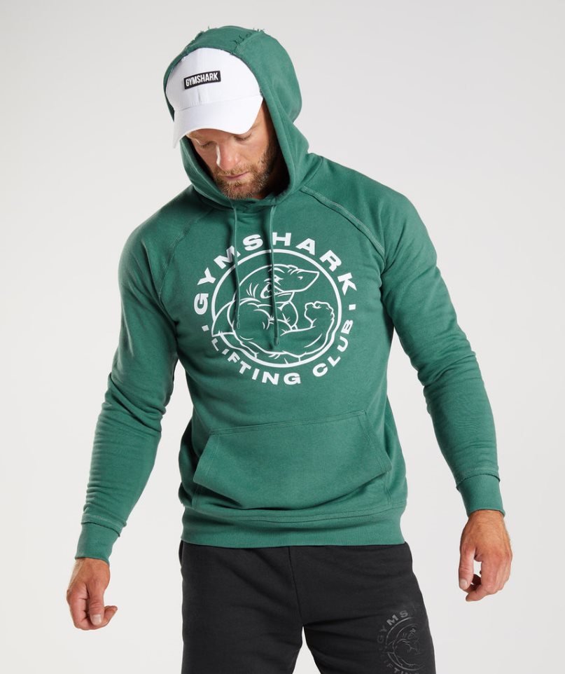 Men\'s Gymshark Legacy Hoodie Green | CA N8760A